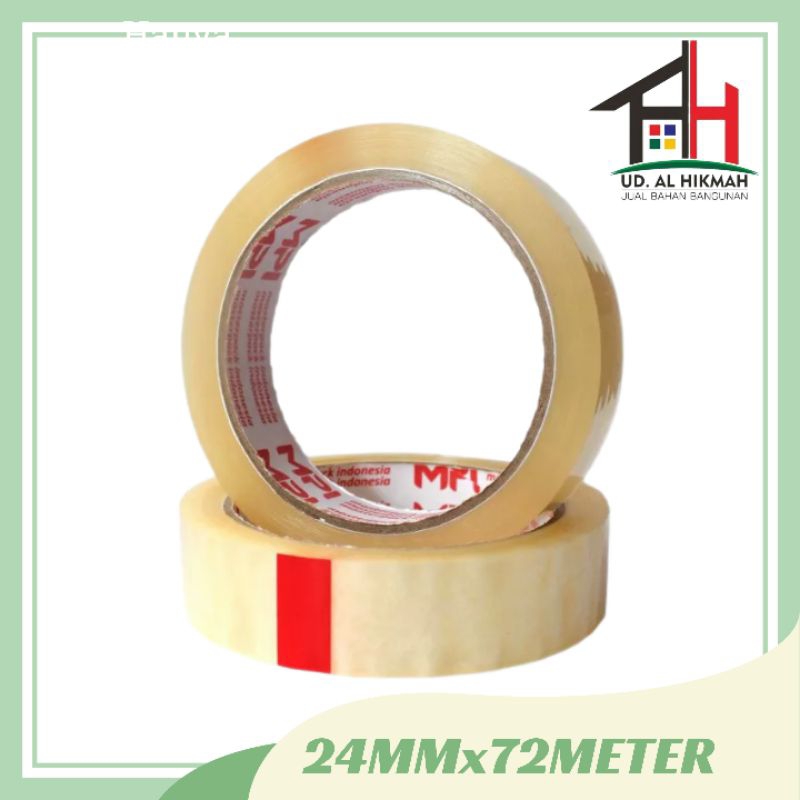 

MPI SELOTIP 24MMX72M - ISOLASI 24MMX72 METER - LAKBAN ISOLASI 24MMX72M
