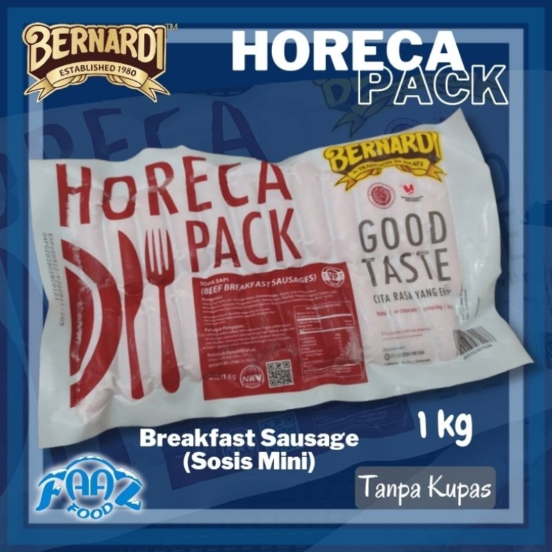 

Sosis Sapi Bernardi 1kg (Sosis Mini Horeca Pack, Breakfast Sausage)