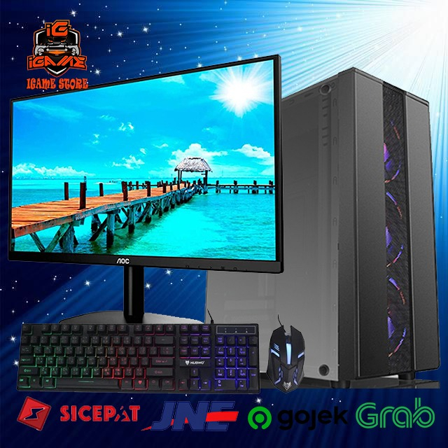 FULL SET PC GAMING INTEL CORE i3 10105F/Monitor 24&quot;/GTX 1650 NAMPOLL