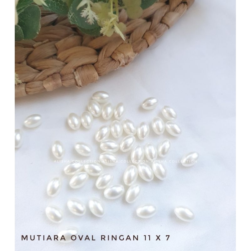 Manik Mutiara Oval Ringan | Manik Mote Oval Ringan Pearl Oval Ringan