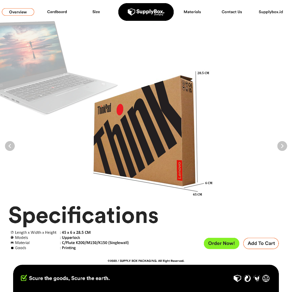 

BOX LAPTOP THINKPAD 2023 NEW 1 SET | 45x6x28.5 cm | Box Laptop