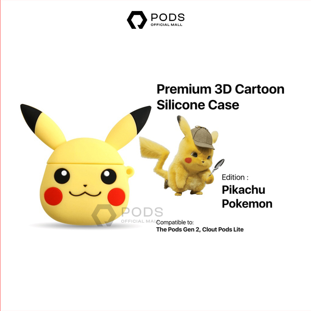 Case / Casing Airpods Gen 2 Premium 3D Cartoon Silicone Case By Pods Indonesia