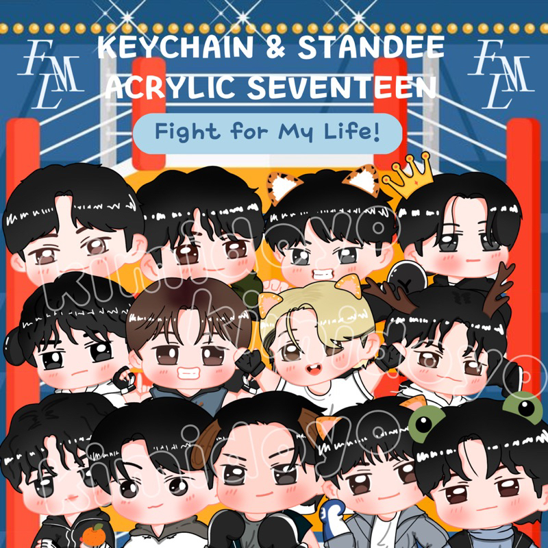 [PO] KEYCHAIN STANDEE ACRYLIC SEVE*NTEEN SVT SEBONG FML CARAT LUCU MURAH GEMAS