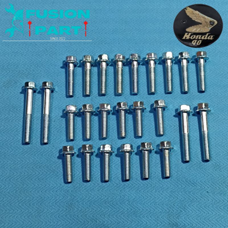 1 Set Baut Blok Bak Kanan Kiri Kopling Magnet Honda 90 S90 S90z