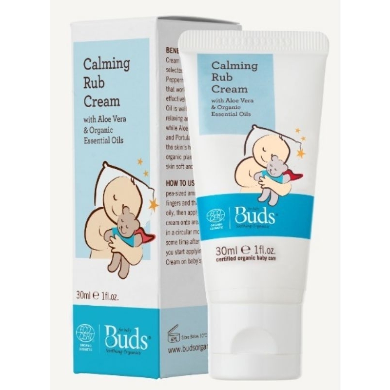 Buds Organics Calming Rub Cream Kemasan Tube 30ml &amp; 50 ml