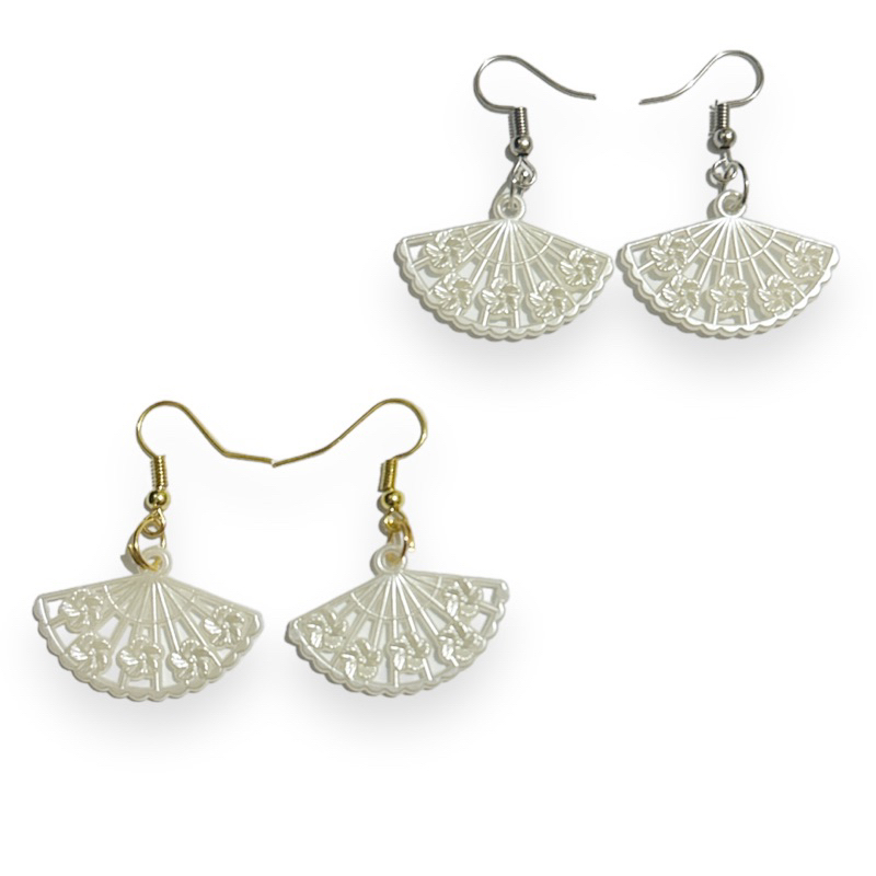 Suzy Pearl Fan Hooks Earrings Anting Tusuk Hook Mutiara Gantung Model Kipas