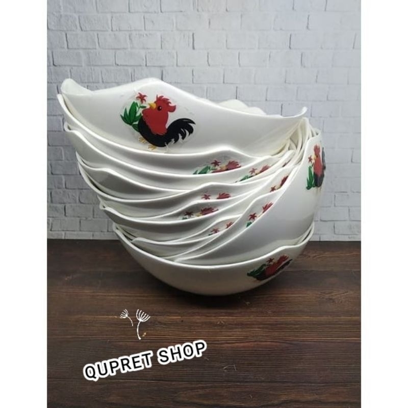 MANGKOK PLASTIK KOTAK AYAM 1 LUSIN MANGKOK MAKAN MANGKOK PLASTIK MANGKUK PLASTIK CAP AYAM