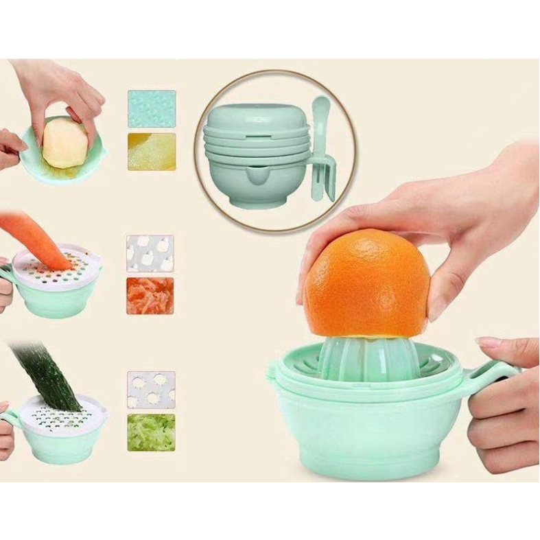 9Pc Food Maker Alat MPASI Bayi Multifungsi Pembuat Makanan Newborn set Grinding Bowl CBKS LC