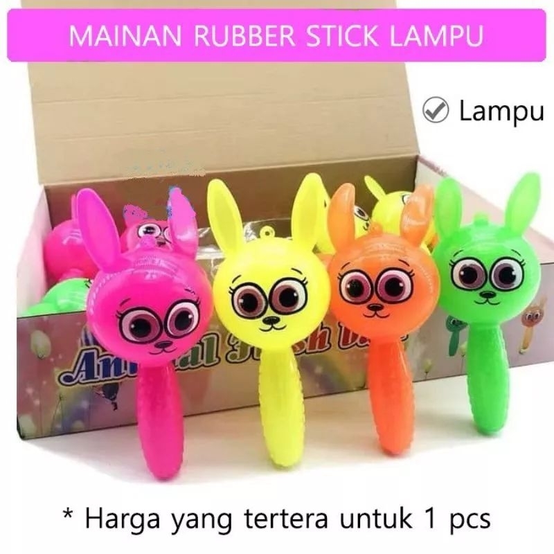 JOFESTORE88 X FerenHongXia MAINAN EDUKATIF ANAK MAINAN KARET PALU DAN SUARA STICK  RUBBER TOYS LIGHT AND SOUNDS