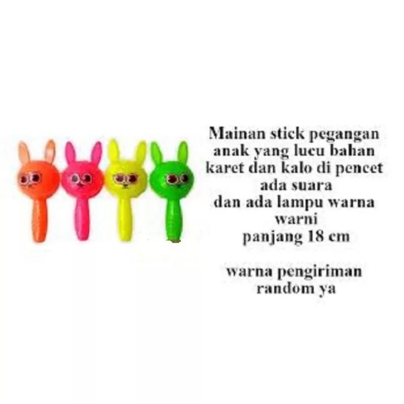 JOFESTORE88 X FerenHongXia MAINAN EDUKATIF ANAK MAINAN KARET PALU DAN SUARA STICK  RUBBER TOYS LIGHT AND SOUNDS