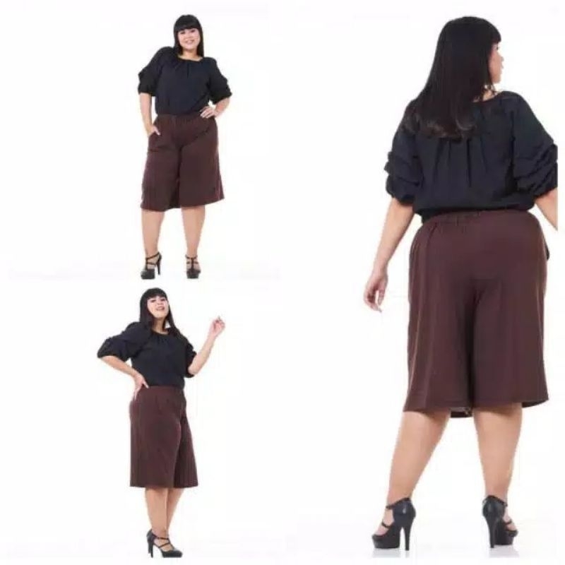 Celana kulot pendek 7/8 jumbo | Celana kulot pendek big size | Kulot pendek jumbo premium | kulot pr