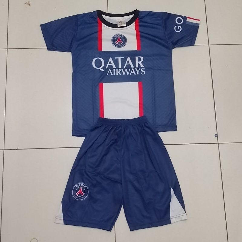 Setelan Bola Anak/Jersey PSG home Messi/Jersey PSG Home Mbappe/Setelan Baju Bola Anak/Setelan Jersey PSG/Stelan Anak Club Bola/Baju Bola Anak Termurah