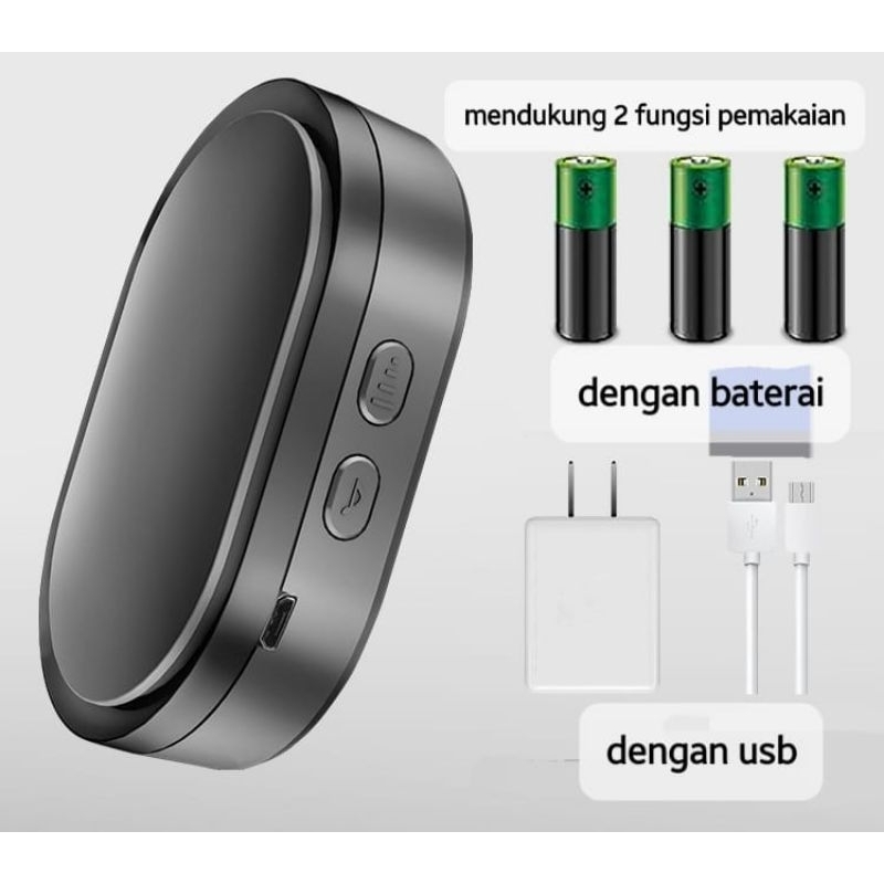 Bel rumah tanpa kabel dengan baterai usb charging smart door bell wireless waterproof