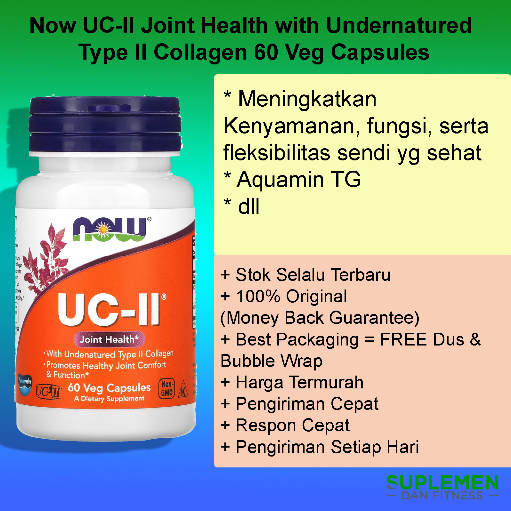 Now UC-II Joint Health with Undernatured Type II Collagen 60 Veg Capsules Aquamin Kolagen UC 2 UC2 T