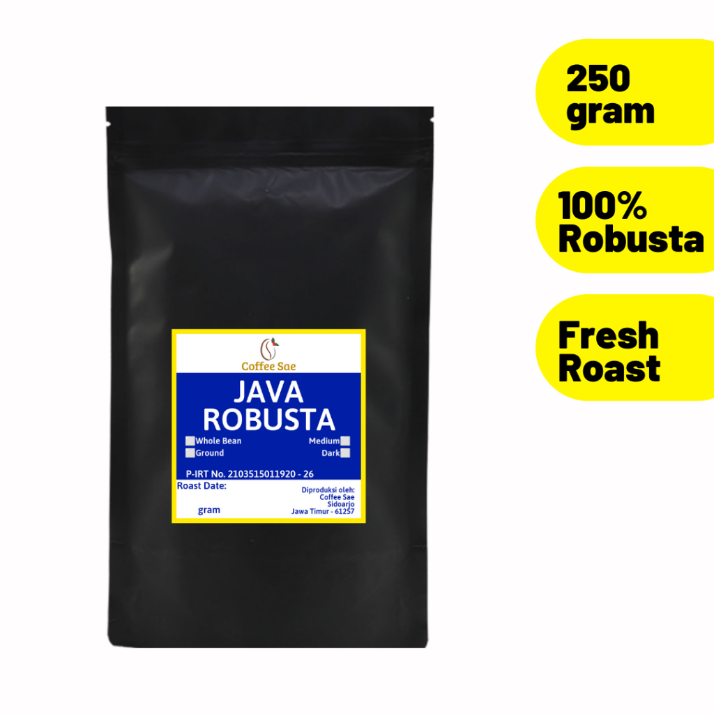 

Kopi Robusta 250 gram BIJI atau BUBUK - Dark Roast