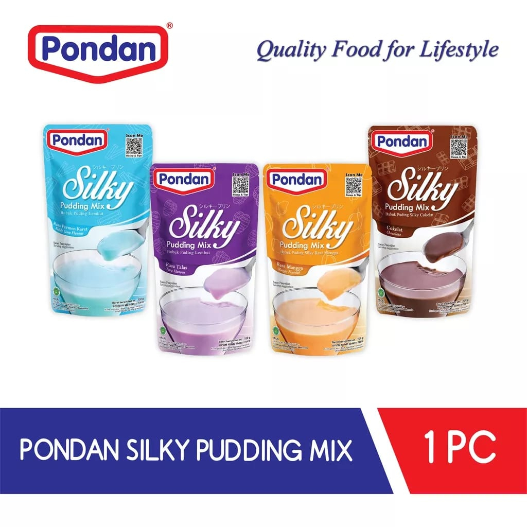 

Pondan Silky Puding Kemasan 100gr/Bubuk Puding Instan/Tepung Premix