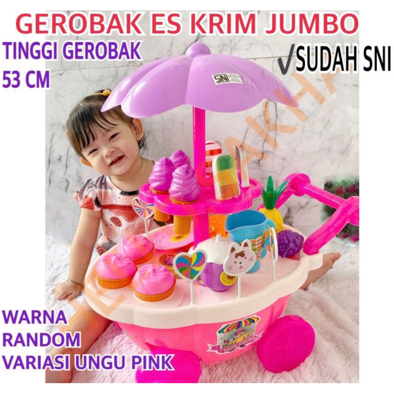 Mainan es krim dorong jumbo
