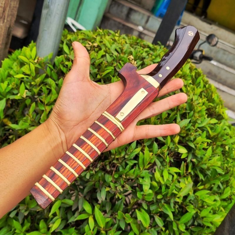 Premium k110 bohler tipe simpay k110 Pisau Dapur/Serbaguna Baja Bohler K110 Gagang Kayu Premium