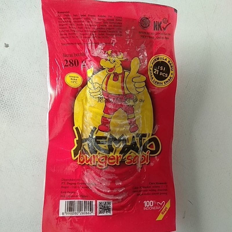 

HEMATO daging burger 280gr