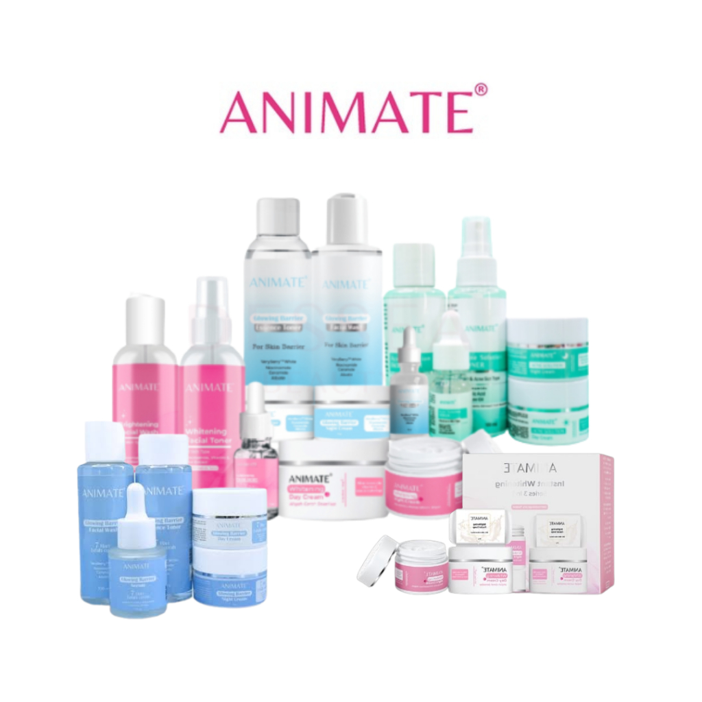 ANIMATE Whitening 5in1 / Glowing Barrier 5in1 / Glowing 3in1/ Acne Solution 5in1 - Paket Skincare Original BPOM