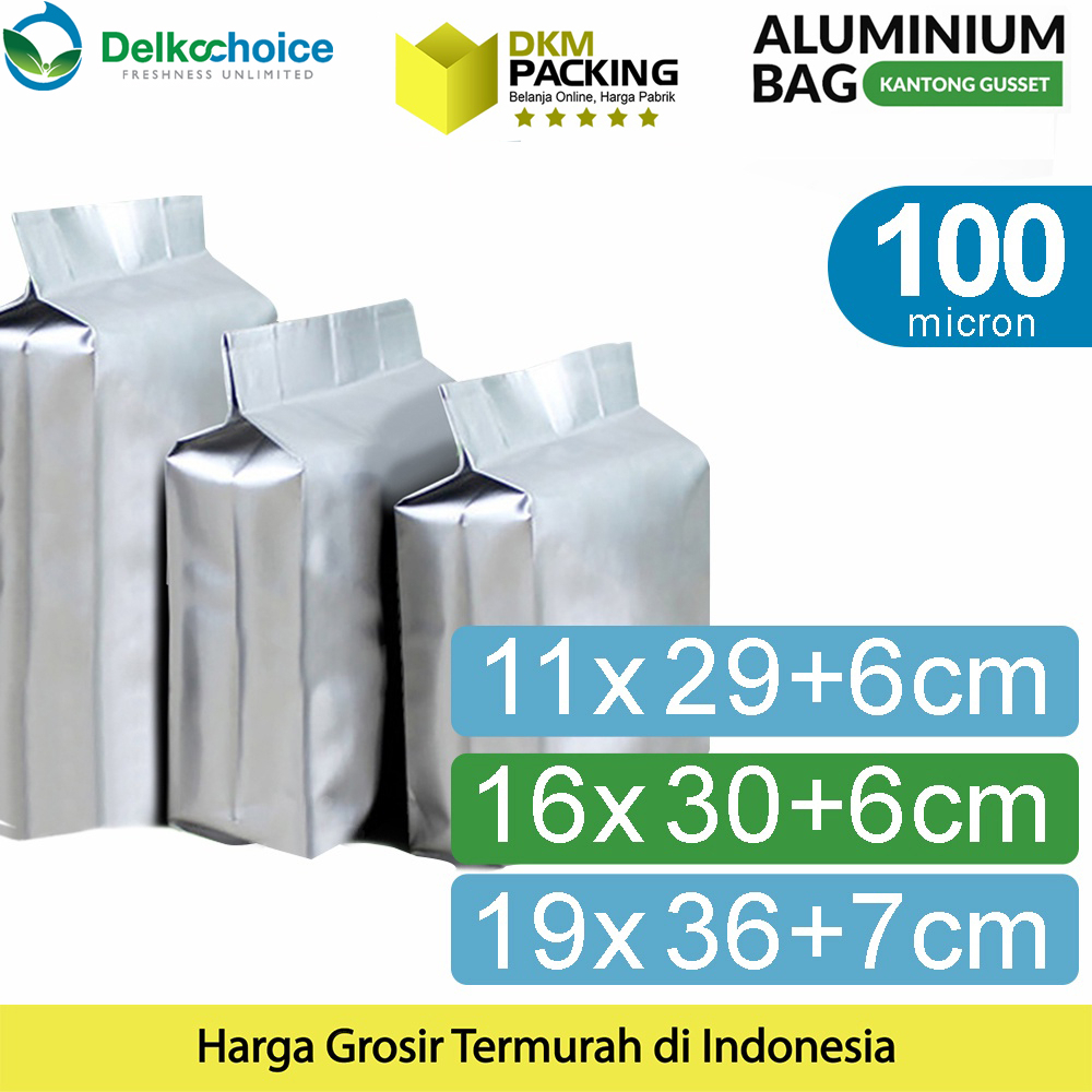 Kantong Alumunium Gusset Coffee Bag Kemasan Kopi Bubuk 100 micron DELKOCHOICE
