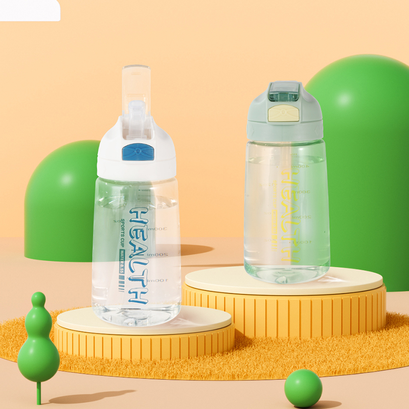 Letyeah &amp; Kaizenliving Botol Minum Portable Dengan Sedotan Botol Air Sekolah Olahraga Anti Tumpah Sport Water Bottle 550ml