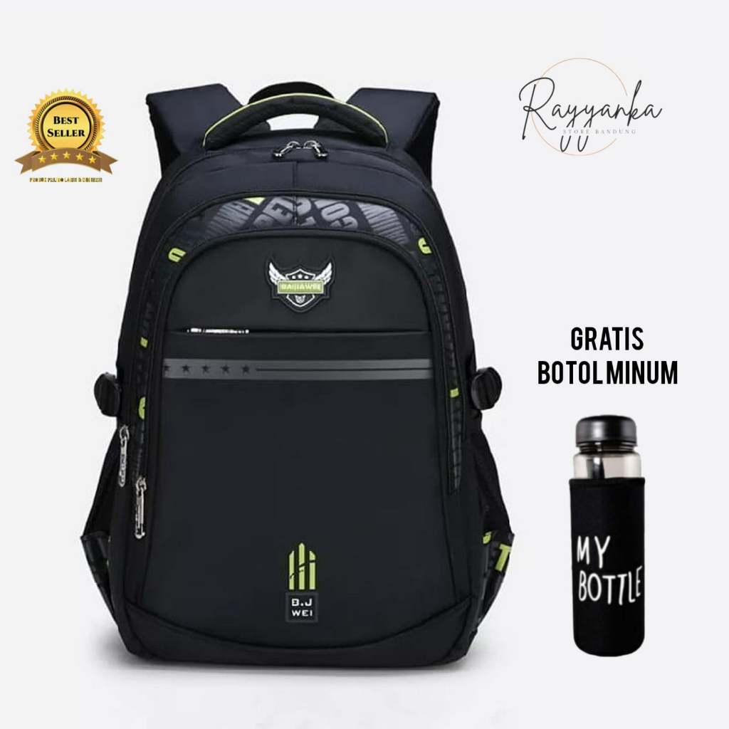 Ransel Backpack Pria Model Vts46 Gratis Botol Minum Tas Ransel Untuk Sekolah Kuliah Dan Kerja