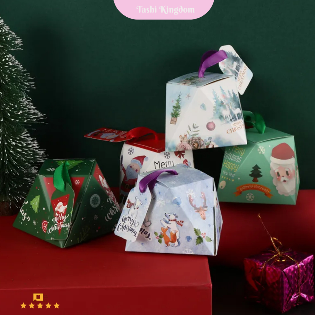 

BOX PERMEN NATAL PAPER BOX KADO HAMPERS NATAL BOX DEKORASI CHRISTMAS