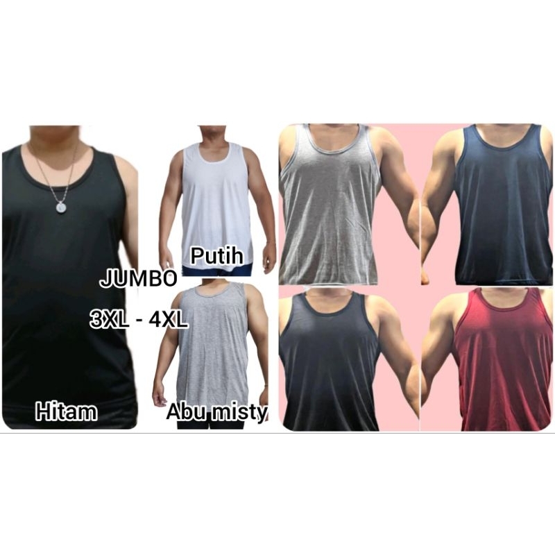 kaos singlet / kaos dalam jumbo M - XXXXL