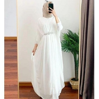 SHABIRA KAFTAN M L XL XXL - Baju Kondangan Kaftan Wanita Jumbo Kekinian Viral Gamis Remaja Terlaris 