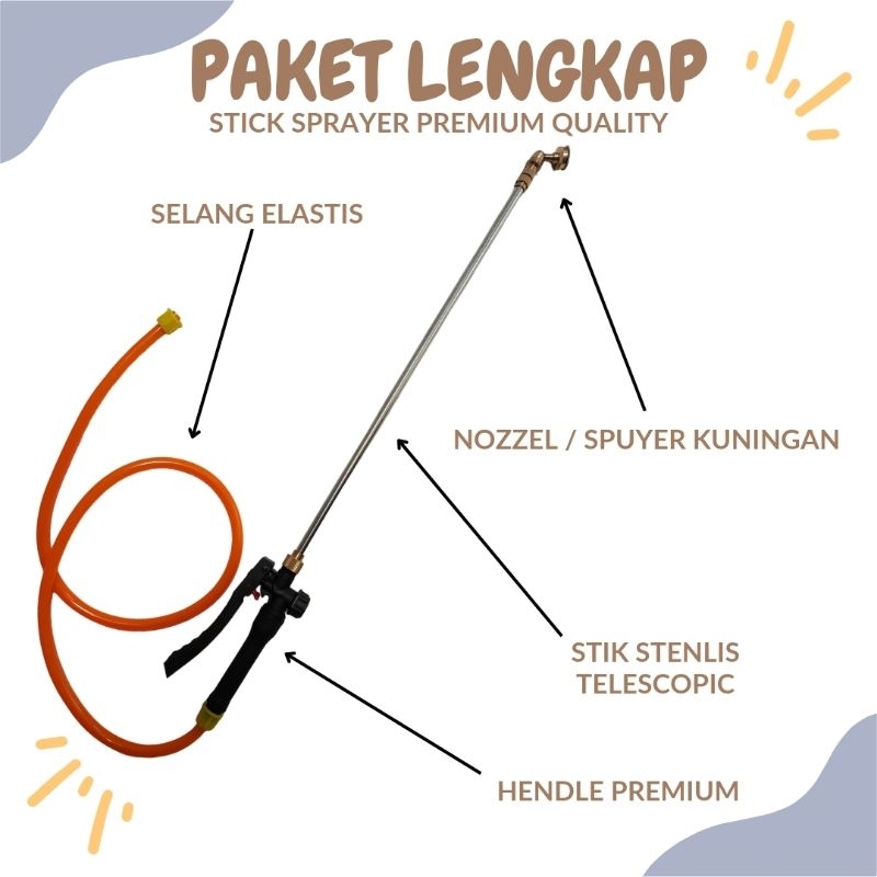 STIK PREMIUM / STIK SPRAYER ELEKTRIK / STIK TANGKI CAS / GAGANG TANGKI CAS / STOP KRAN TANGKI CAS / 