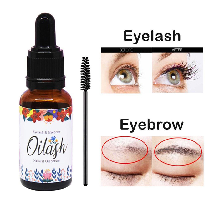 Oil Lash Serum Pelebat Alis dan Bulu Mata Alami - Serum Bulu Mata - Ampuh Terbukti dalam 14 Hari - Serum melebatkan Alis dan Bulu Mata