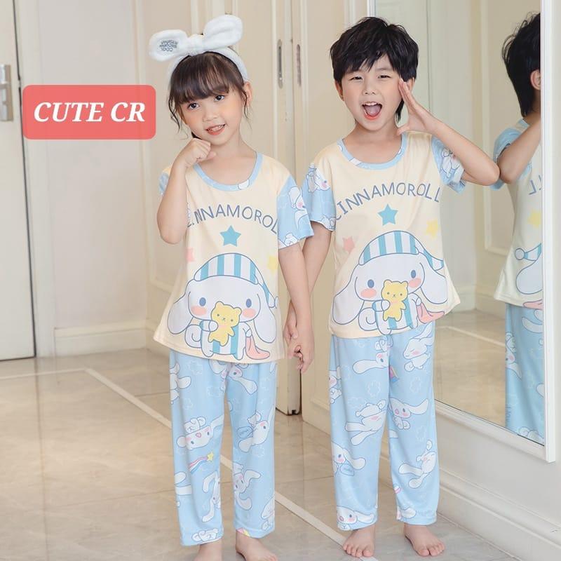 PIYAMA CUTE BAJU TIDUR ANAK CEWEK SET SANTAI DAILY FASHION IMPORT ADEM