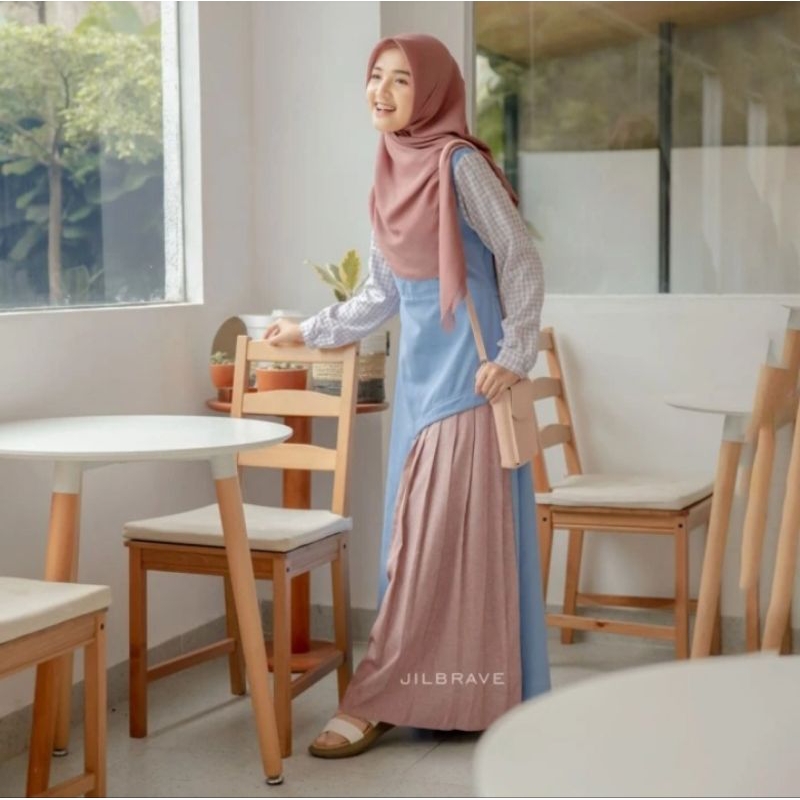 Vazza Dress Jilbrave warna Lavender L