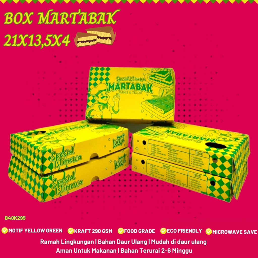 Dus Martabak Laminasi Box Martabak (B40K295-21X13.5X4 Cm)