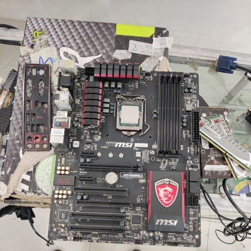 Mainboard msi h97 gaming 3 ddr3 procsesor core i7-4790 gen4 bukan 4790 4690 4790k 6700k 8700k