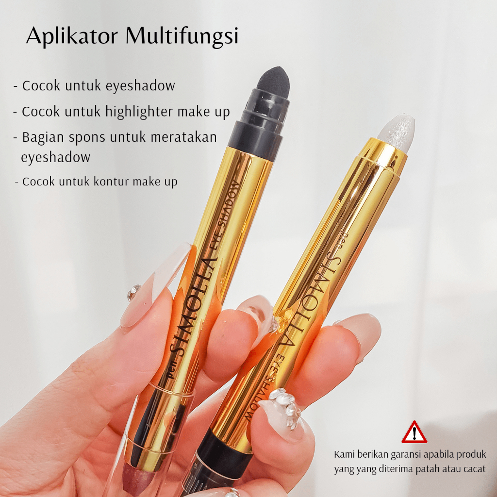 Eyeshadow stick Crayon by Simolla 2in1 eyeshadow and Highlighter Pigmented color 6 varian