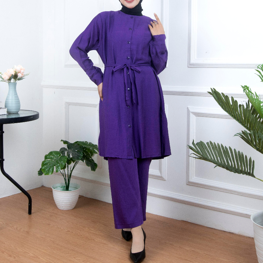 Oneset Setelan Jamela Dress Lebaran Fashion Muslim Terbaru