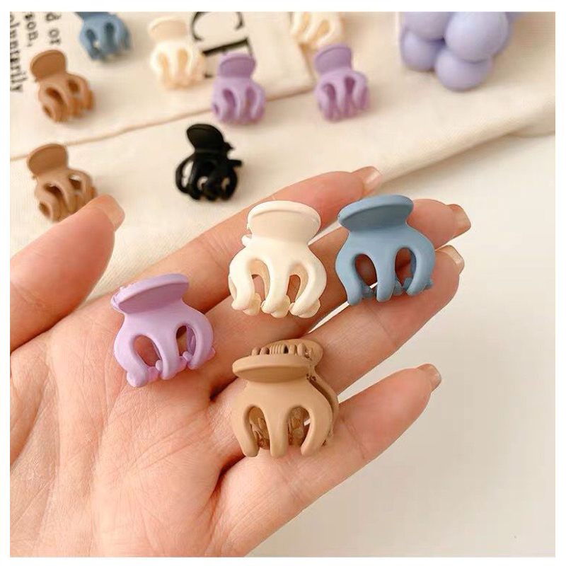 10 Pcs Jepit Rambut Mini Bahan Plastik Matte Untuk Bayi