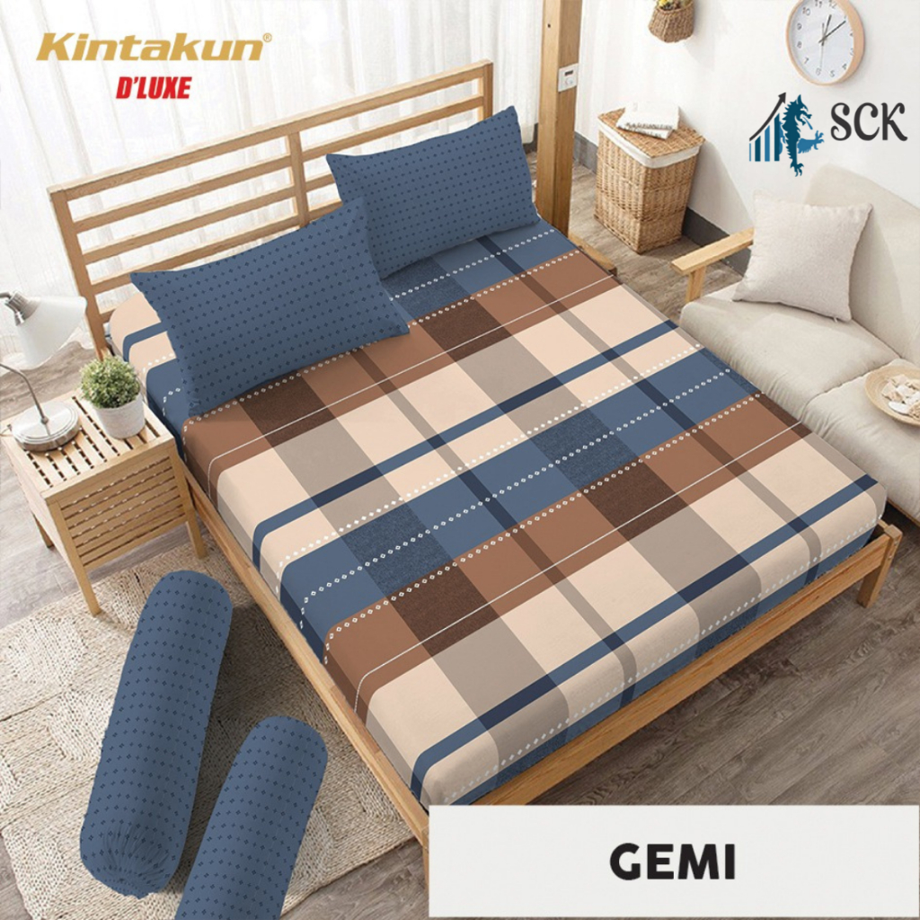 KINTAKUN Sprei Set 180 King Size 180 x 200 DELUXE Microfiber 20 cm Motif Murah Premium