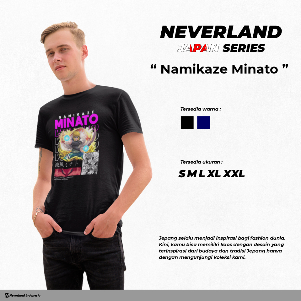 Kaos Distro Tema Streetwear Naruto | Minato Namikaze