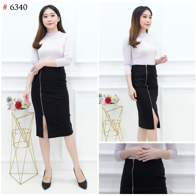 ROK SPAN WANITA/ rok span pendek /rok span hitam/ rok span belah