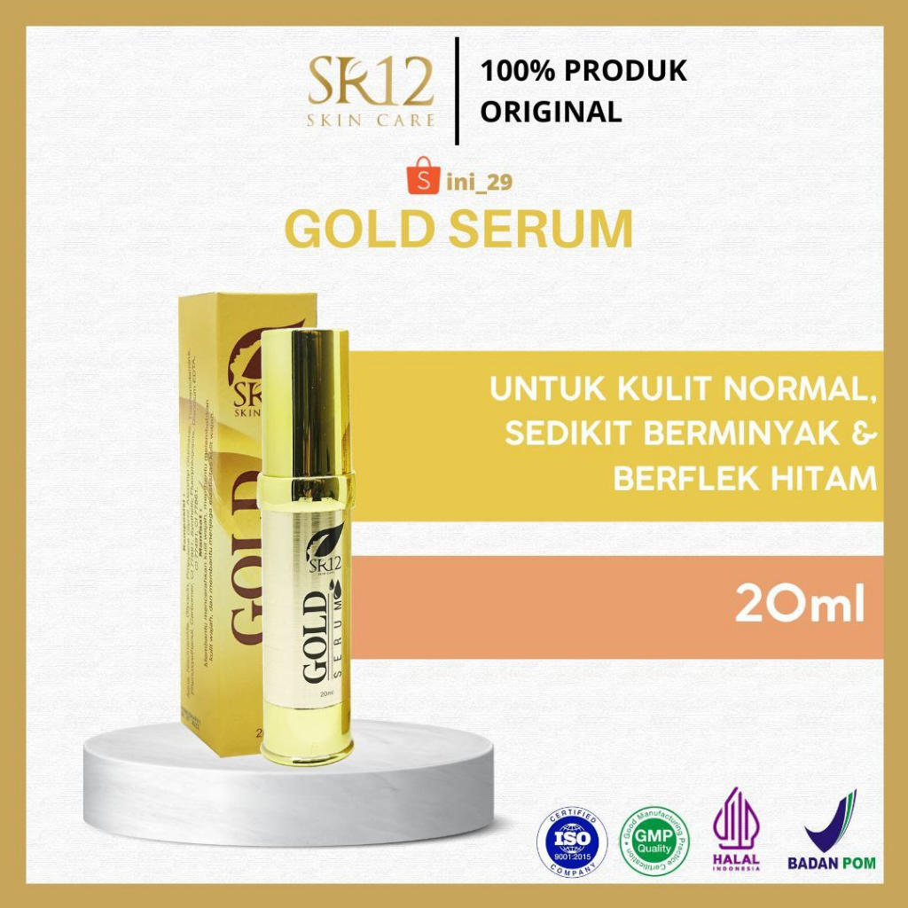 Gold Serum SR12 - Serum Glowing Antiaging - Serum Flek Hitam - Serum Pencerah Kulit BPOM