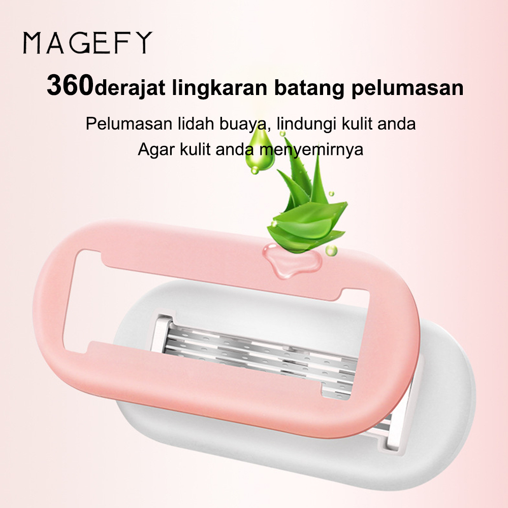 MAANGE Pisau Cukur 6 Lapis Pisau Cukur Manual Wanita Alat Penghilang Bulu Ketiak Dan Kaki 1361