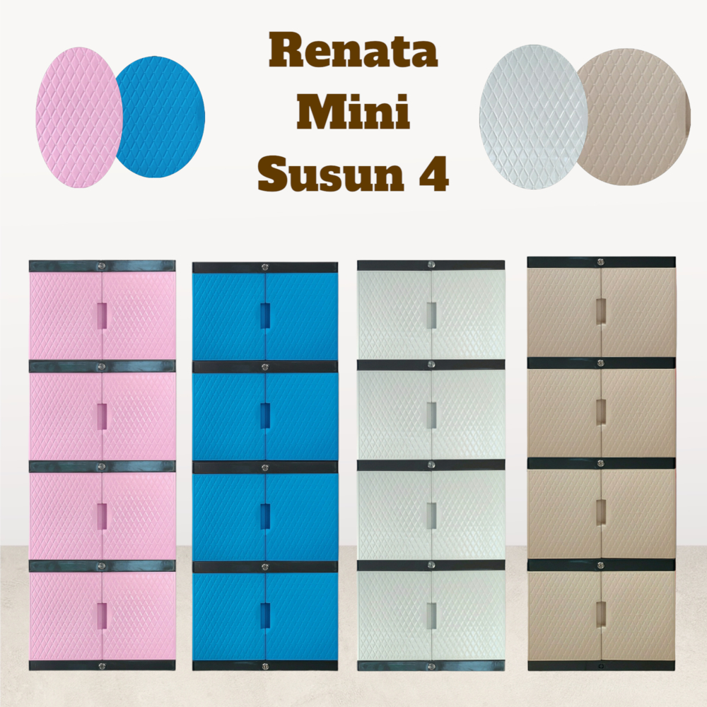 RENATA MINI - Lemari Plastik 4 Susun