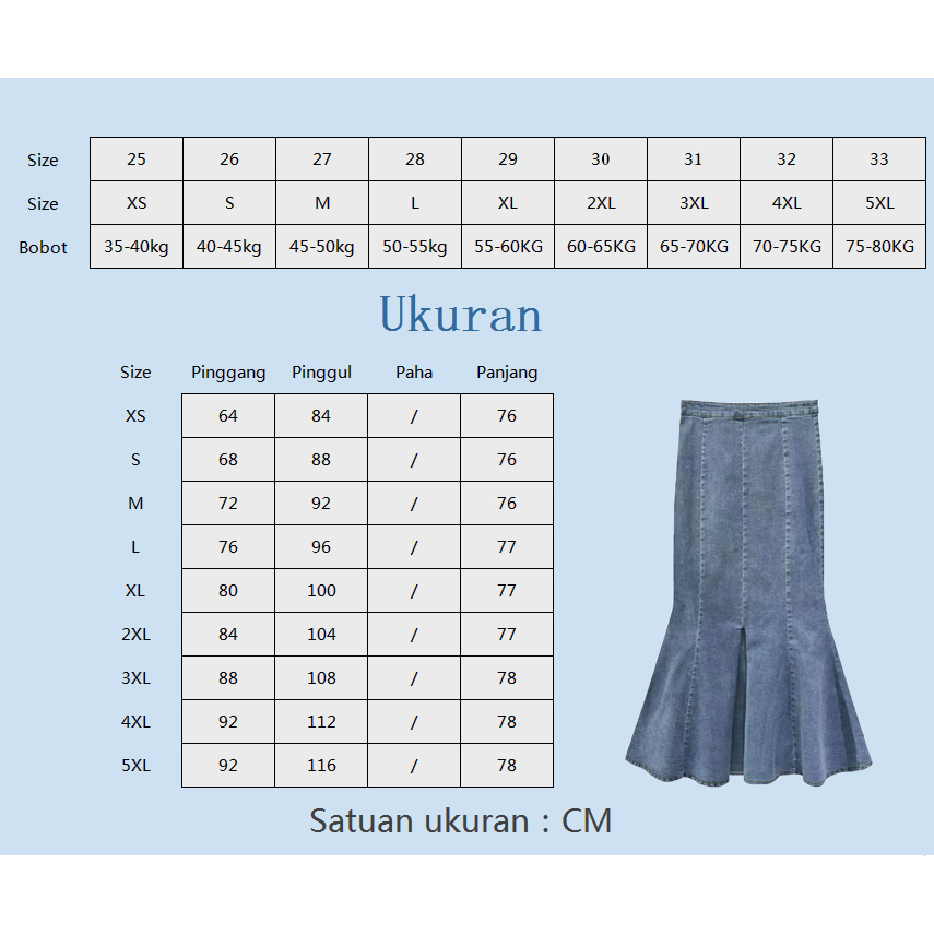 Rok jeans panjang wanita rok sobek fashion korean style wanita rok belah samping cewek seksi ootd kekinian