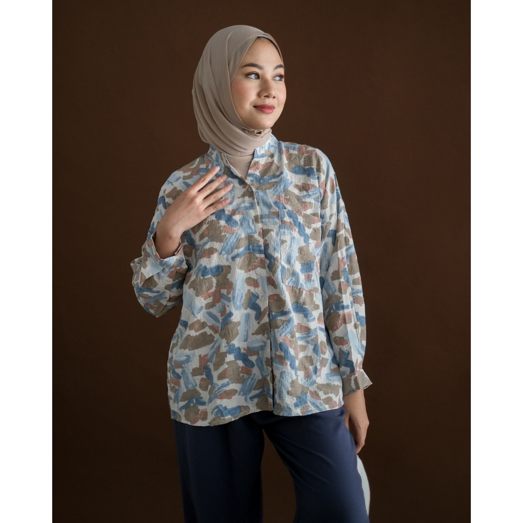 Myrubylicious EIRENA SHIRT KODE SK2502| SHIRT | KEMEJA | KEMEJA WANITA | KEMEJA LENGAN PANJANG | KEMEJA MOTIF