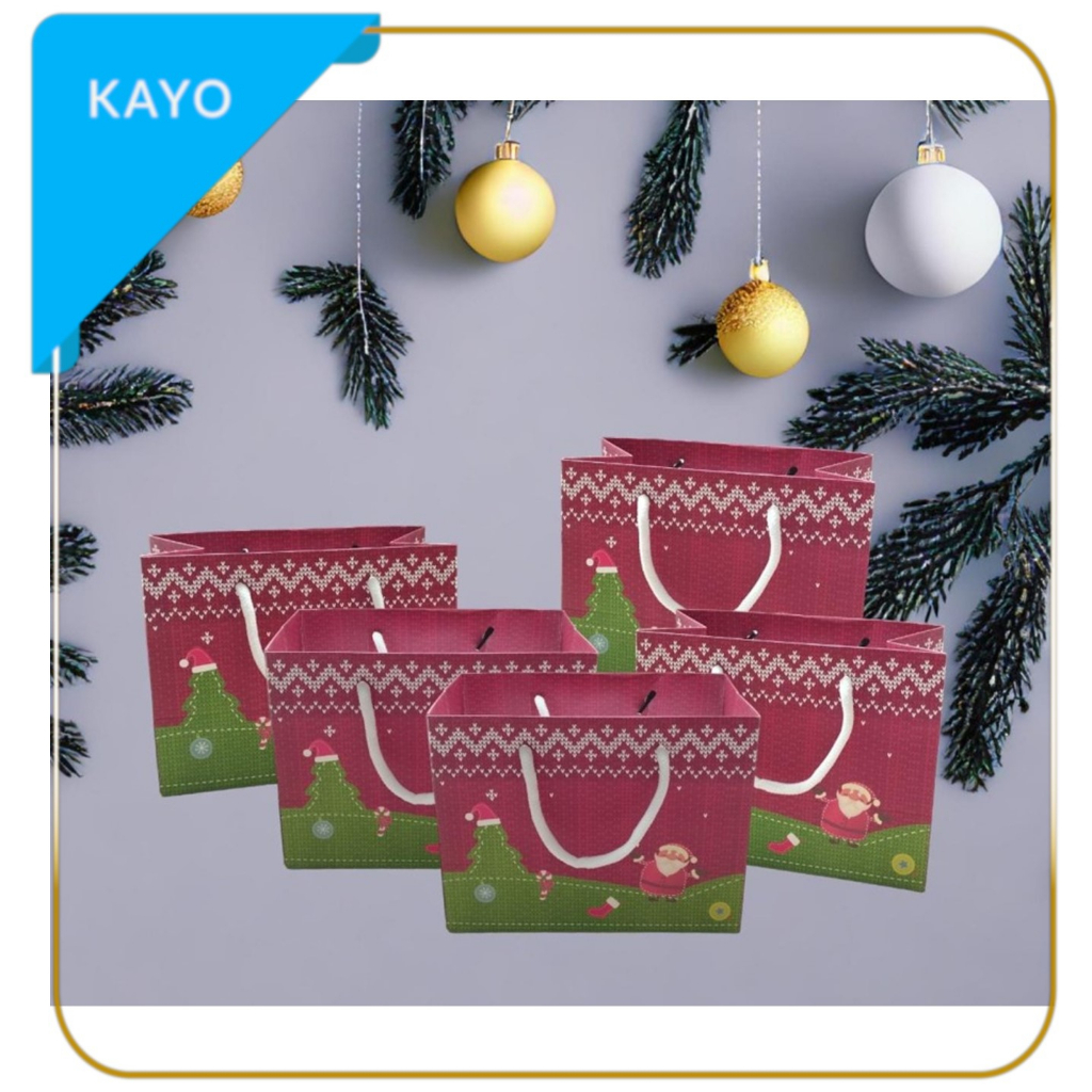 

goodie bag christmas paper bag kado hadiah souvenir natal unik
