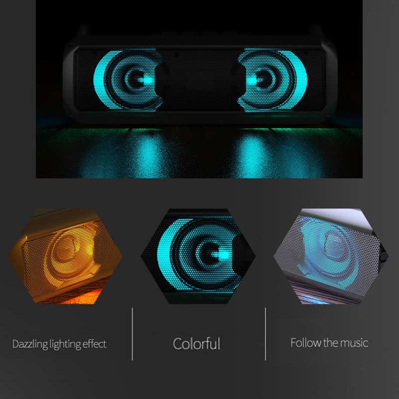 Speaker Bluetooth 5.0 Portable Audio Wireless Super Bass 360°Stereo Bluetooth RGB LED Speaker