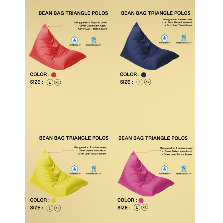 PLUS ISI BEAN BAG KURSI SOFA SANTAI  - KURSI LESEHAN CAFE - BEAN BAG MURAH - BEAN BAG DEWASA - BANTA